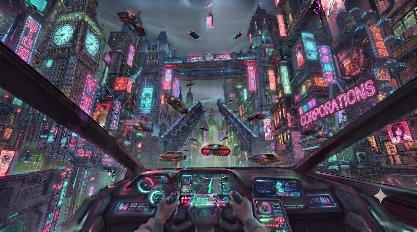 Neo-London at night