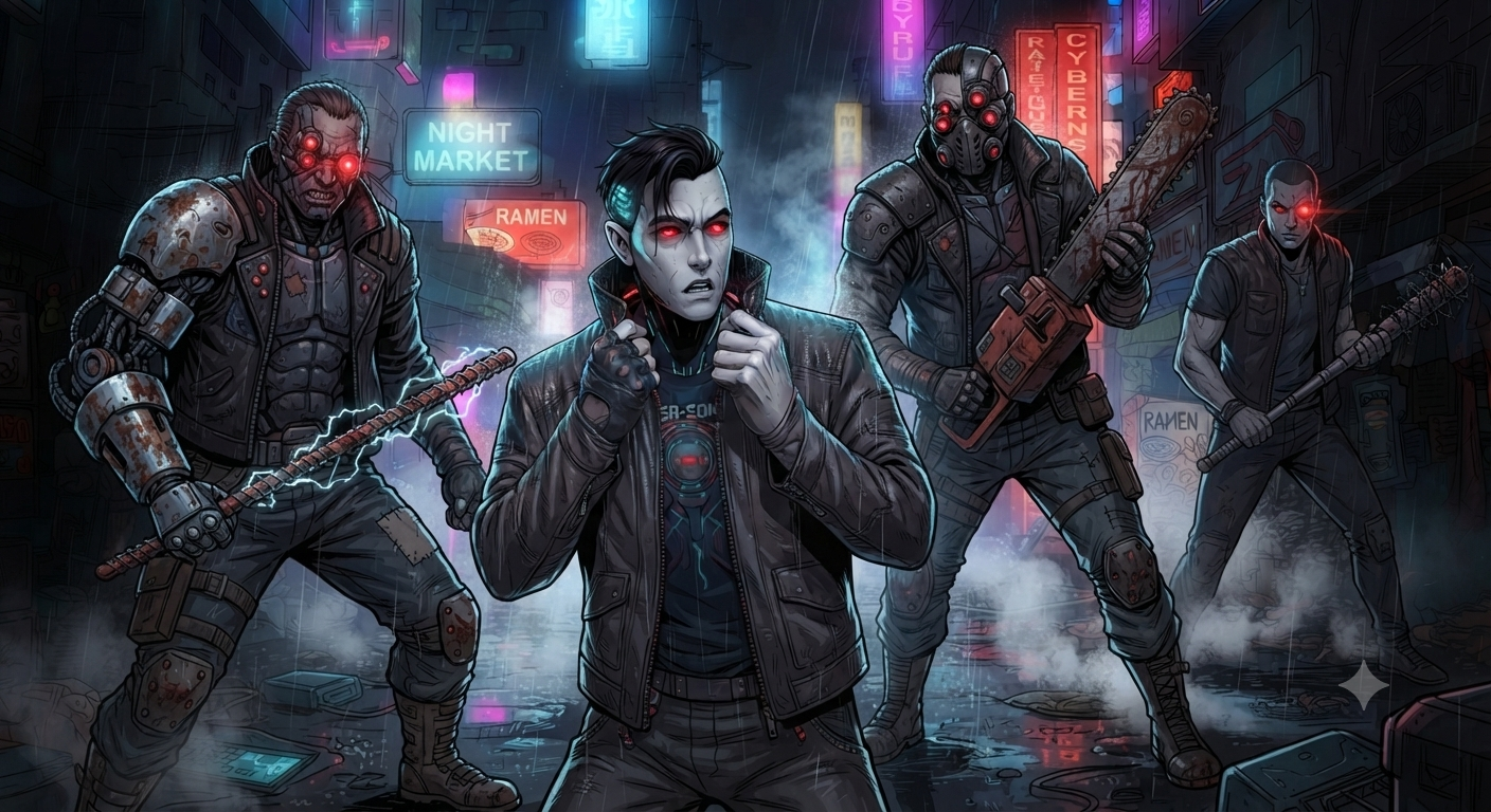 Cornered - market thugs with rust, chainsaws, and bad timing