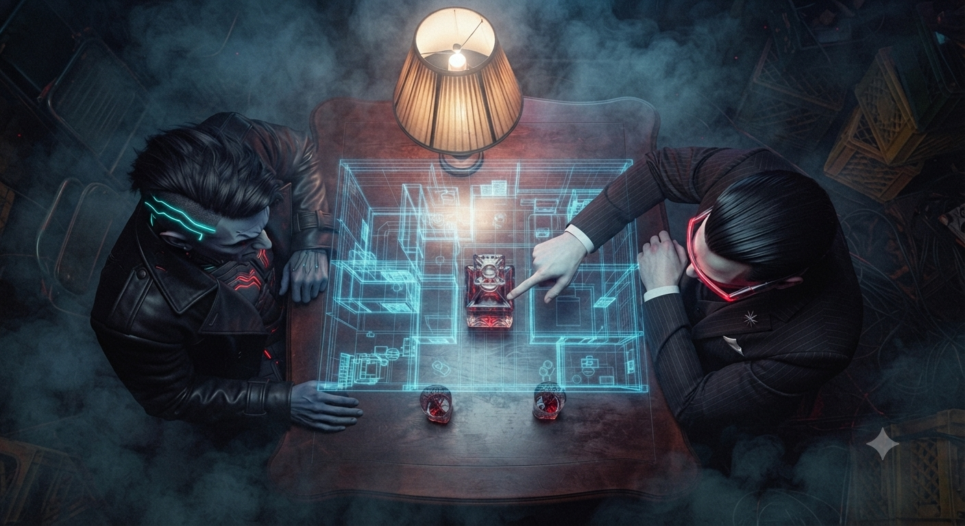 The pitch - holographic R&D facility over the table