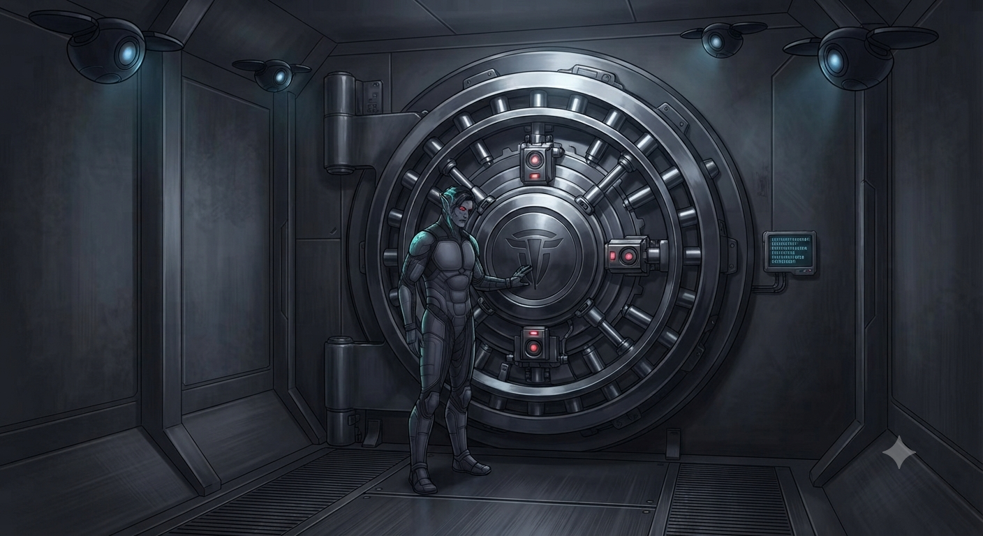 The circular vault door