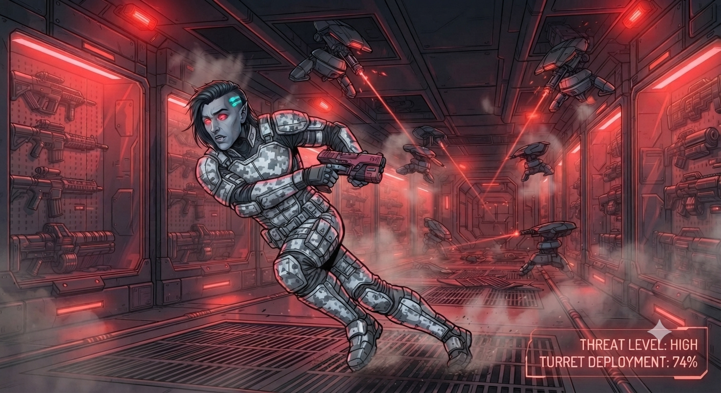 Vance running as the facility goes to red alert