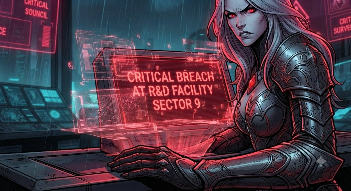 Emergency alert: CRITICAL BREACH AT R&D FACILITY SECTOR 9
