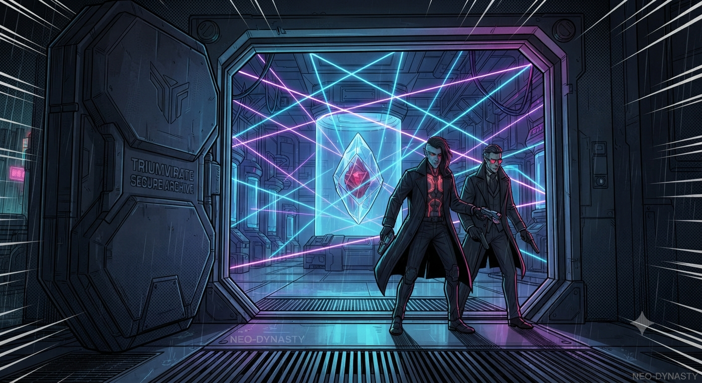 Vance and Nightshade enter the restricted vault lab