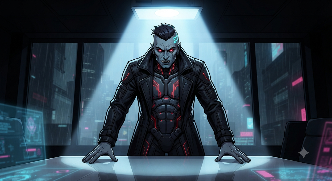 Vance asserts dominance over the glowing table