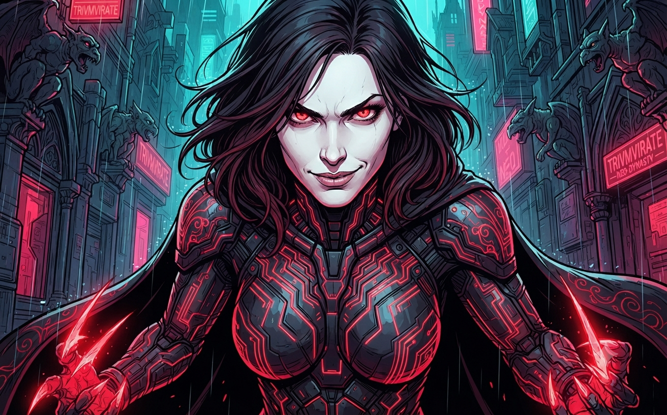 Morana under Triumvirate neon