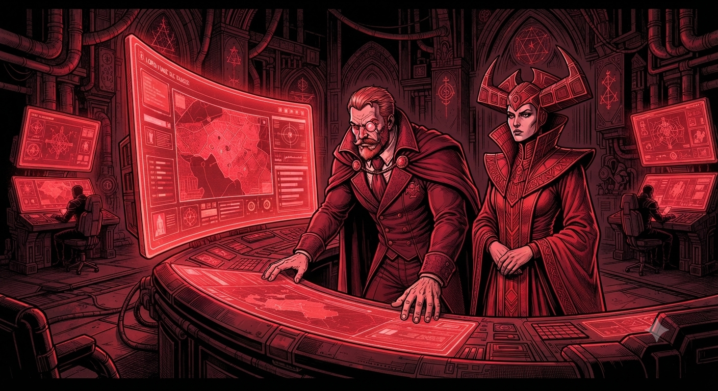 Triumvirate command watches the hunt unfold