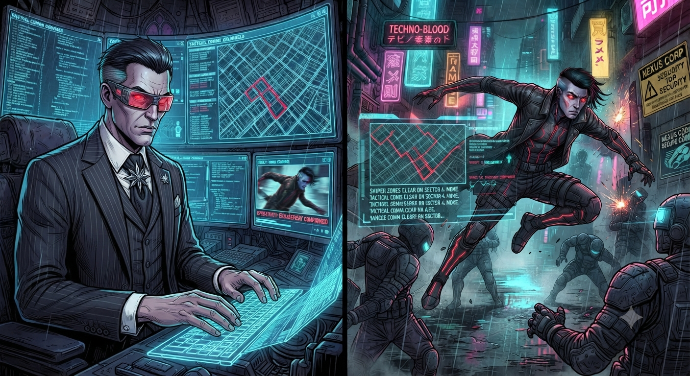 Nightshade on comms - Vance mid-slaughter
