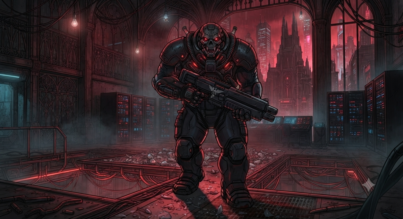 The Enforcer fills the frame - execution order live